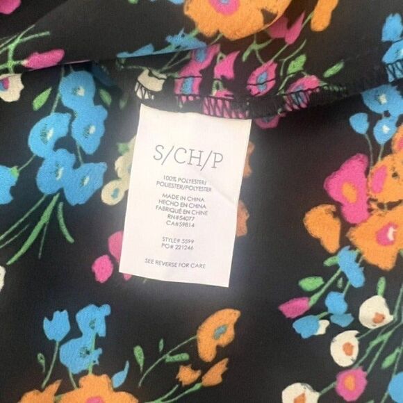 Cabi Carefree Women’s Cami Top Black Colorful Floral Print Tank Top Size Small - Picture 10 of 12